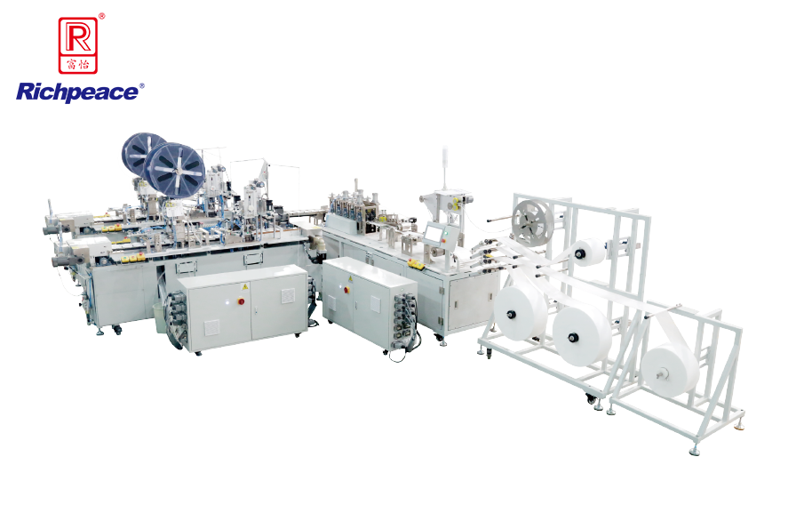 富怡平面口罩一拖二(內(nèi)耳側(cè)面包覆) 全自動(dòng)化生產(chǎn)線