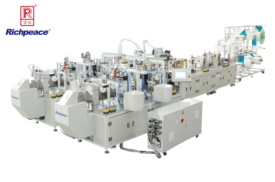 富怡折疊口罩一拖二全自動生產線（焊頭帶）