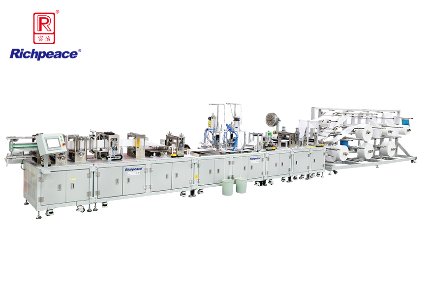 富怡全自動(dòng)折疊口罩連續(xù)型生產(chǎn)線 （焊耳帶）